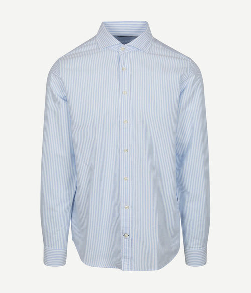 Steppin' Out overhemd Oxford streep lichtblauw | Regular-fit