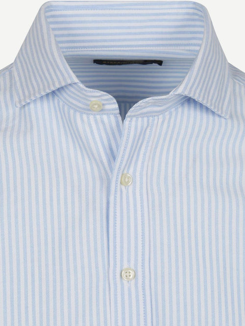 Steppin' Out overhemd Oxford streep lichtblauw | Regular-fit