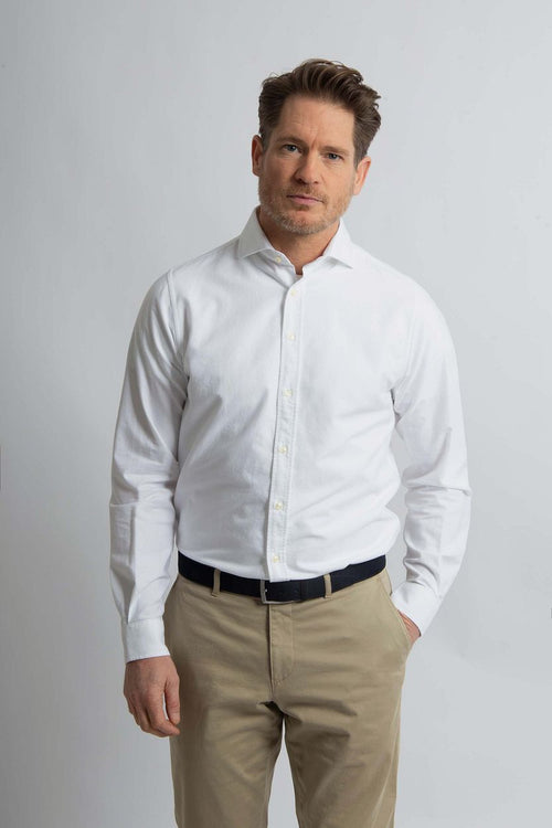 Steppin' Out overhemd Oxford wit | Regular-fit