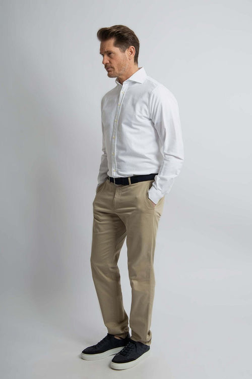 Steppin' Out overhemd Oxford wit | Regular-fit