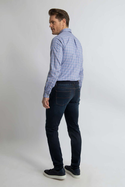 Overhemd ruiten blauw rood