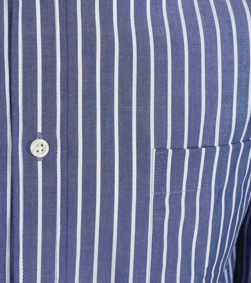 Steppin' Out overhemd streep blauw | Regular-fit