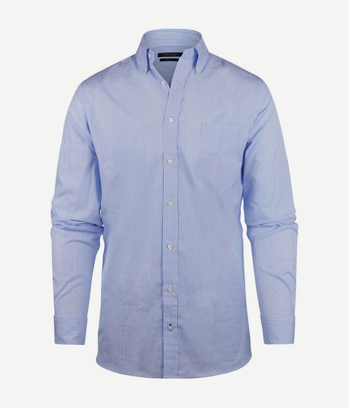Steppin' Out overhemd streep lichtblauw | Regular-fit