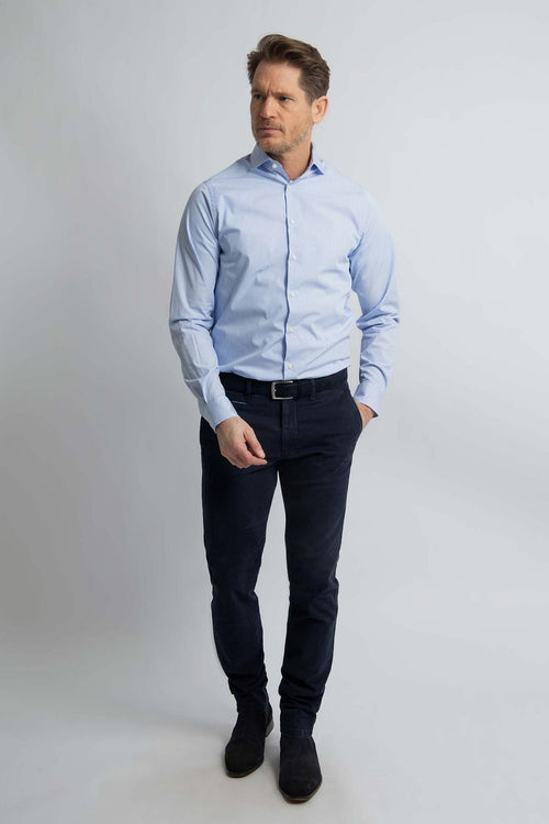 Steppin' Out overhemd streep lichtblauw | Regular-fit