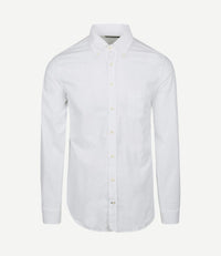 Overhemd twill borstzak wit