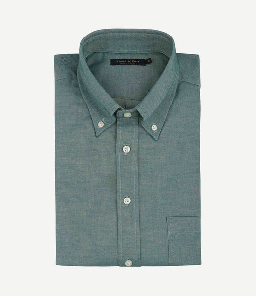 Overhemd twill groen