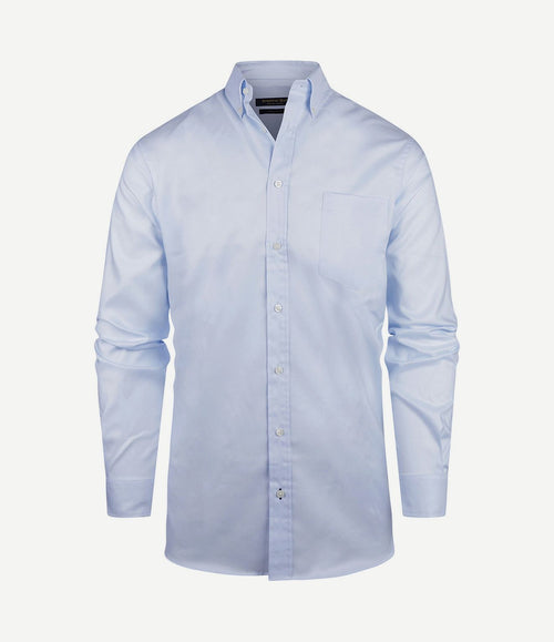 Overhemd twill lichtblauw