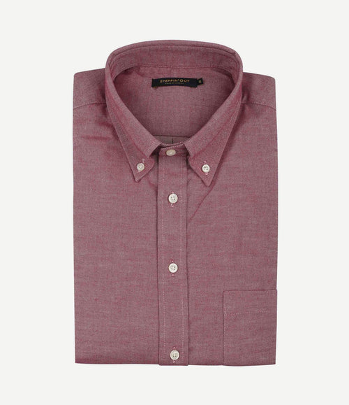 Overhemd twill rood
