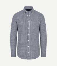 Overhemd vichy ruit donkerblauw