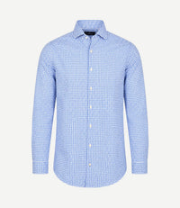Oxford overhemd ruit blauw