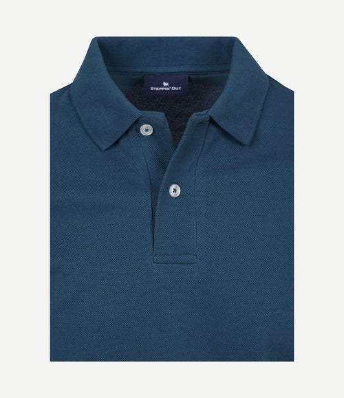 Polo piqué royal blauw