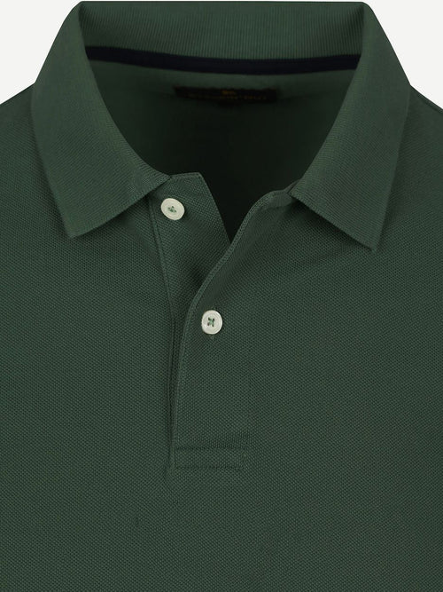 Steppin' Out polo piqué classic donkergroen | Regular-fit