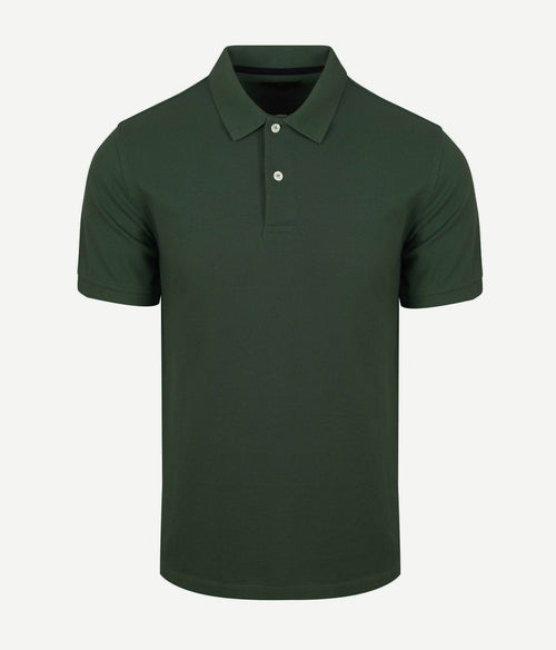 Steppin' Out polo piqué classic donkergroen | Regular-fit
