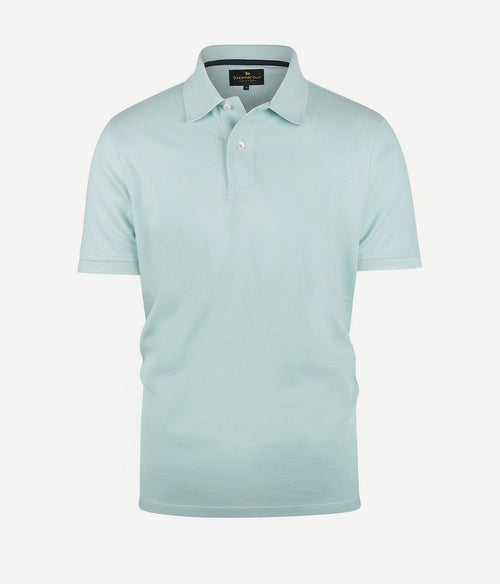 Polo piqué klassiek turquoise