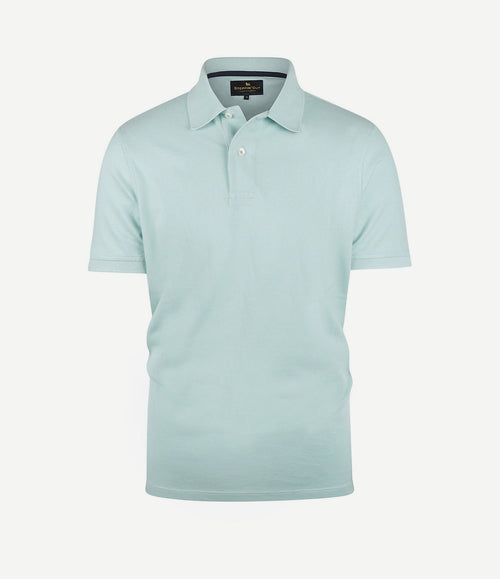 Polo piqué klassiek turquoise