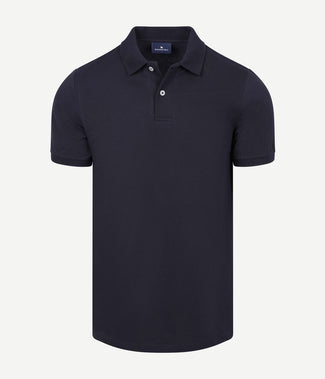 Polo piqué donkerblauw