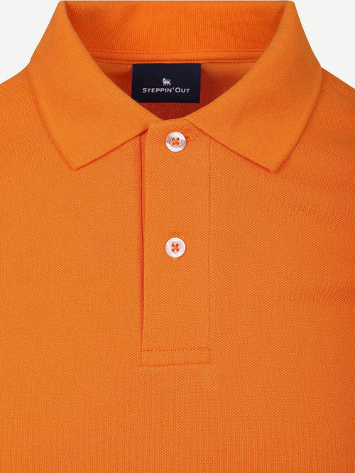 Polo piqué oranje