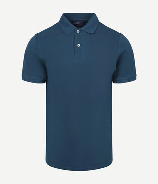 Polo piqué royal blauw