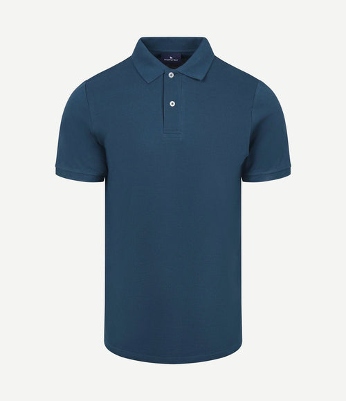 Polo piqué royal blauw