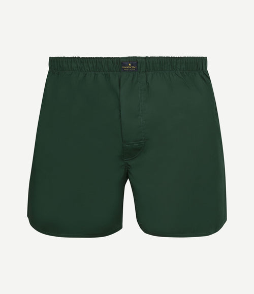 Poplin boxershort racing donkergroen