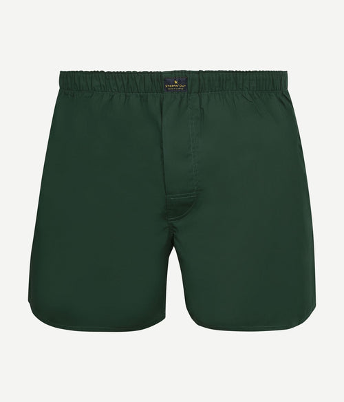 Poplin boxershort racing donkergroen