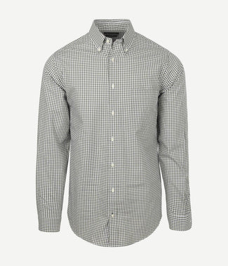Steppin' Out poplin overhemd ruit groen | Regular-fit