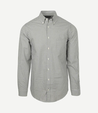 Poplin overhemd ruit groen