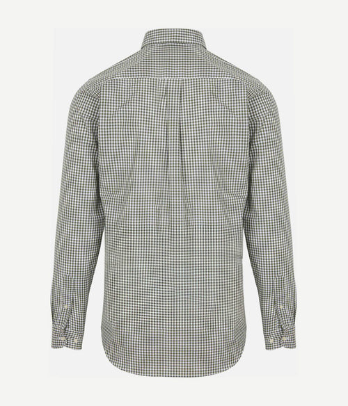 Poplin overhemd ruit groen