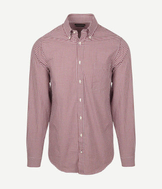 Steppin' Out poplin overhemd ruit rood | Regular-fit
