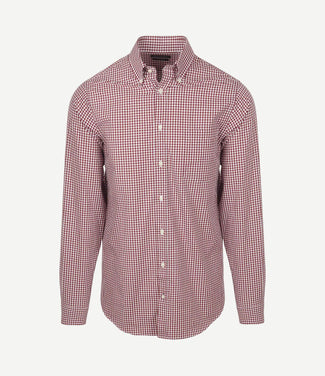 Poplin overhemd ruit rood