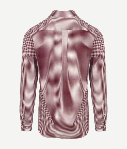 Steppin' Out poplin overhemd ruit rood | Regular-fit