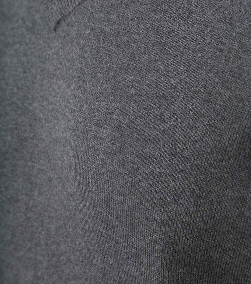 Steppin' Out pullover v-hals merinowol antraciet | Regular-fit