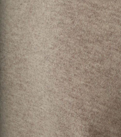 Pullover v-hals merinowol lichtbruin