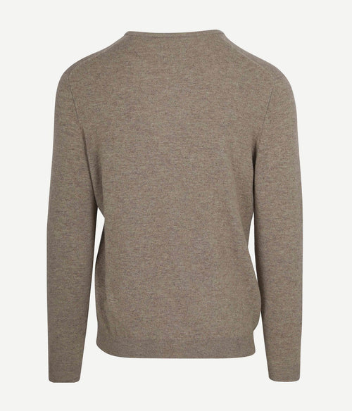 Steppin' Out pullover v-hals merinowol lichtbruin | Regular-fit