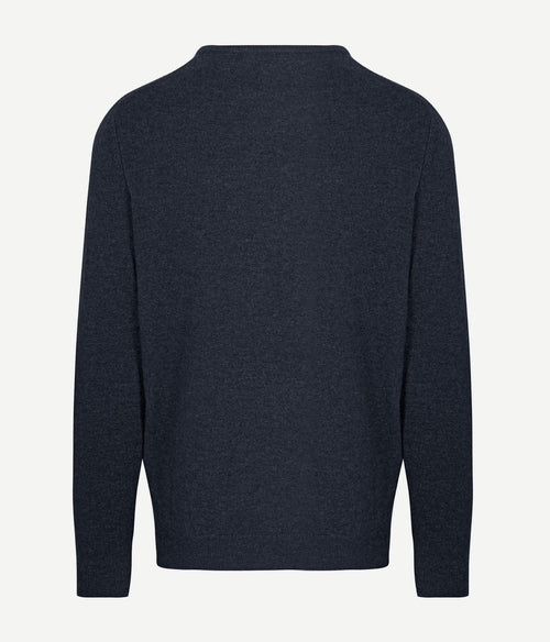 Steppin' Out pullover v-hals merinowol donkerblauw | Regular-fit