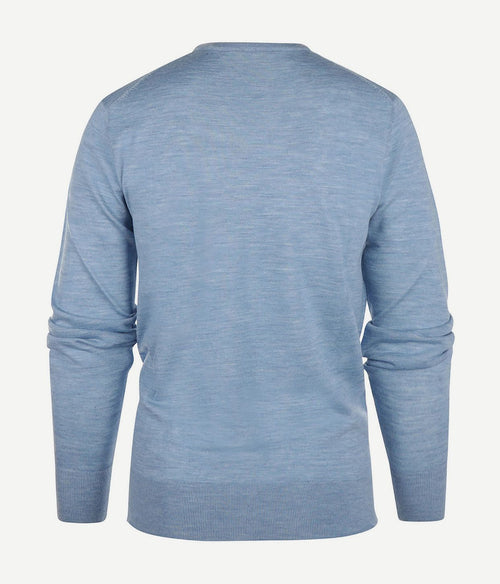 Steppin' Out pullover v-hals merinowol sky blue | Regular-fit