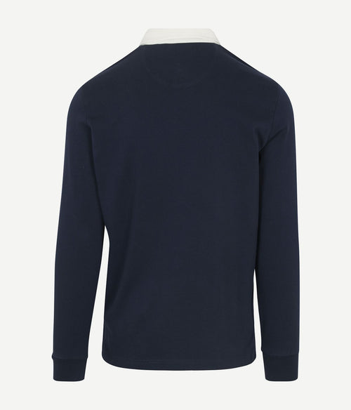 Steppin' Out rugby polo donkerblauw | Regular-fit