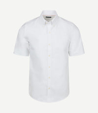 Short sleeve overhemd Oxford yale wit