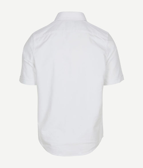 Short sleeve overhemd Oxford yale wit