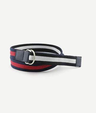 Tape riem donkerblauw rood