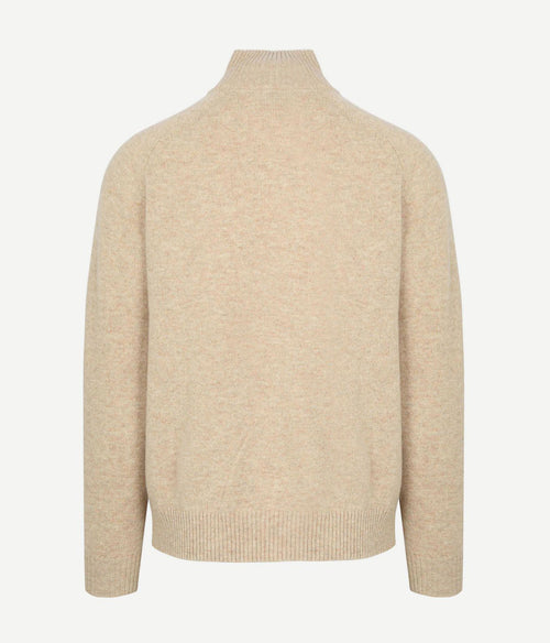 Steppin' Out mocker trui lamswol ecru | Regular-fit