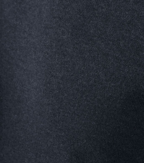 Pullover v-hals merinowol donkerblauw