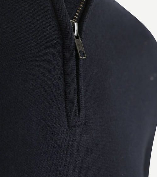 Half-zip trui cotton cashmere donkerblauw