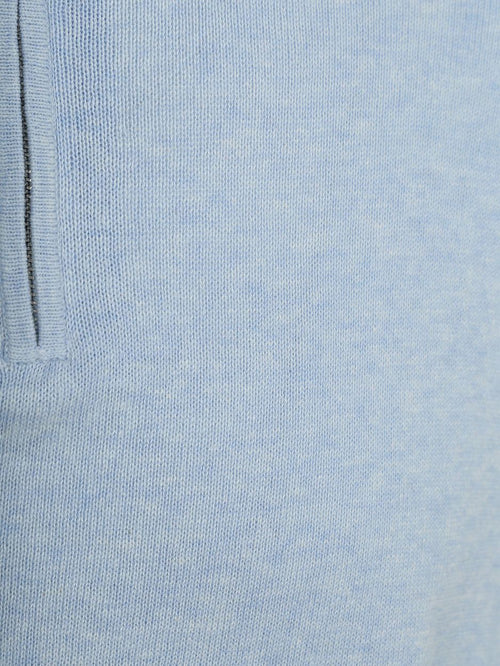 Half-zip trui colin lichtblauw