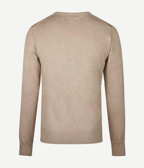 Steppin' Out trui cashmere v-hals khaki | Regular-fit