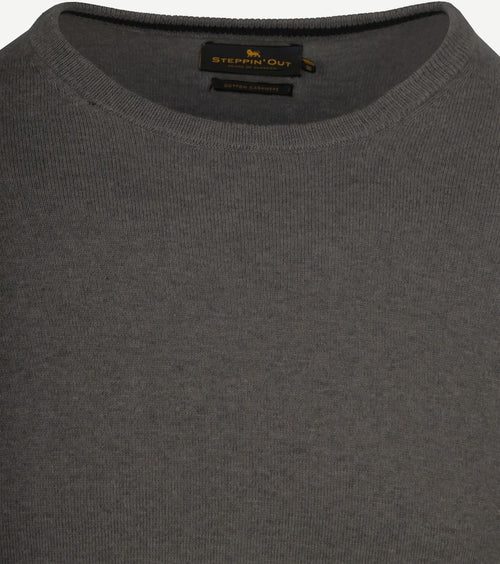 Steppin' Out trui cotton cashmere antraciet | Regular-fit