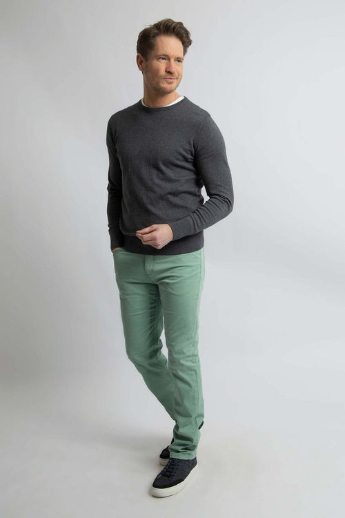 Steppin' Out trui cotton cashmere antraciet | Regular-fit