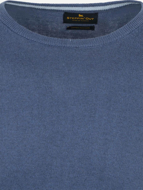 Trui cotton cashmere indigo blauw