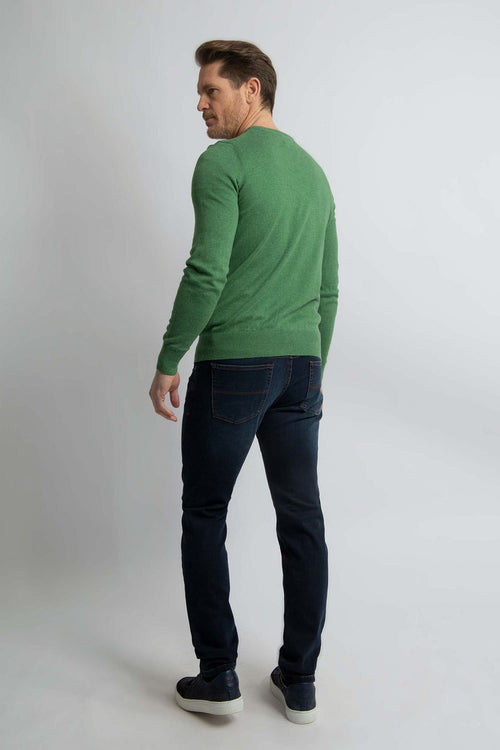 Steppin' Out trui cotton cashmere mid groen | Regular-fit