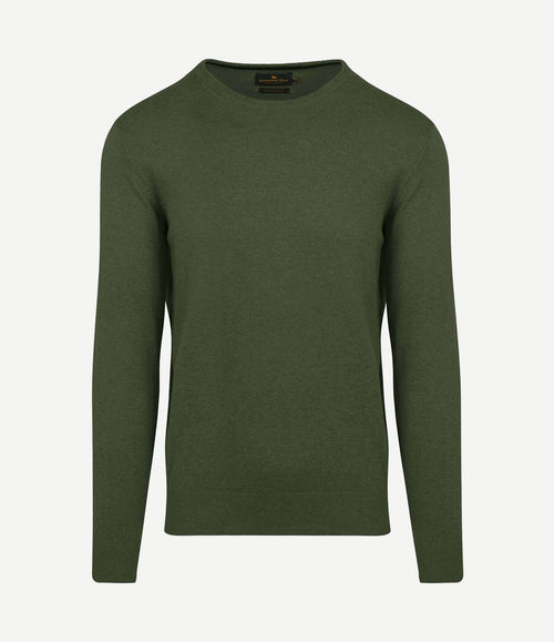 Trui cotton cashmere olijfgroen